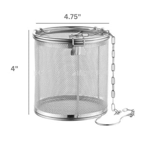 Essiac tea stainless steel mesh strainer 4"H x 4.75"W - **Dried Essiac Herbs NOT included**